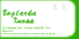 boglarka knopp business card